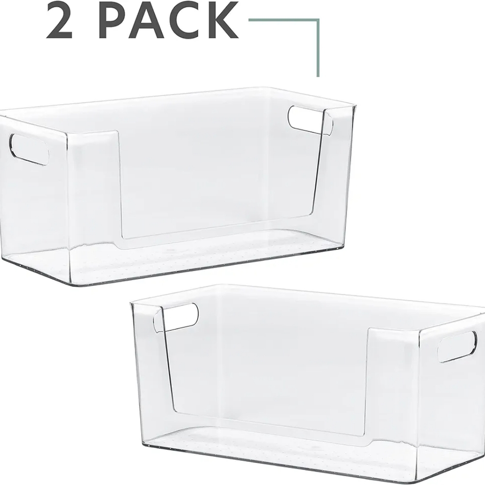 Set of 2 Open Front Snack Storage Containers